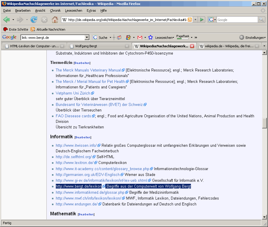 Wikipedia, Lexika, 30.05.2008